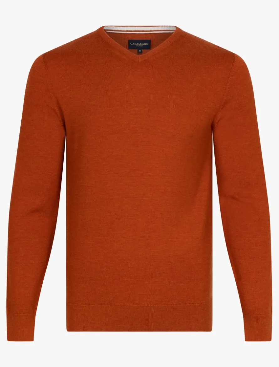Merino V-Neck Trui<Cavallaro Napoli Discount