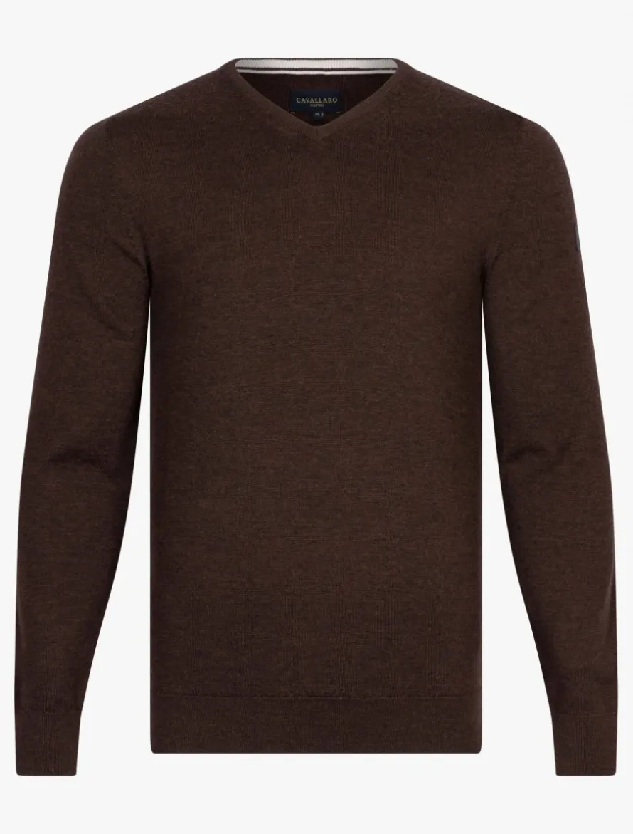 Merino V-Neck Trui<Cavallaro Napoli Outlet